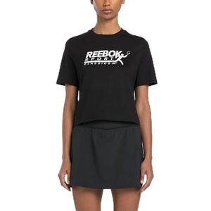 Reebok Id Train Energy Court T-shirt voor dames, Zwart, S
