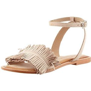 VERO MODA Dames Vmluca Leather Sandaal Riemjessandalen, Beige Café Outdoor Lait, 40 EU