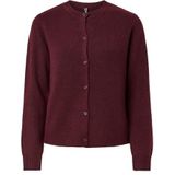 Pcmalou - Gebreid Vest - Geribde Ronde Hals - Knoopsluiting - Regular Fit - Gemaakt met Gerecycled Polyester