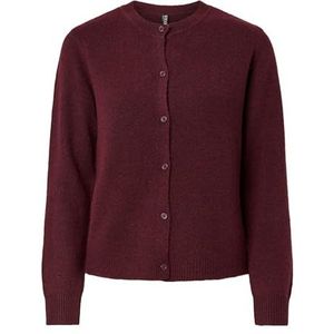 Pcmalou - Gebreid Vest - Geribde Ronde Hals - Knoopsluiting - Regular Fit - Gemaakt met Gerecycled Polyester