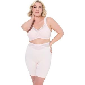 Ulla Popken Dames, brede mesh-tailleband, wikkeleffect, hoge taille shaping panty, lichtroze, 42-44 Grote maten