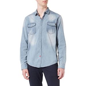 Timezone Stretch denim overhemd voor heren, Cool Blue Wash, S
