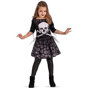 Carnival Toys Little Skull witch kostuum voor meisjes, maat VII, in zak met haak.