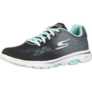 Skechers Go Walk 5-Alive Sneakers voor dames, zwart aqua, 36.5 EU