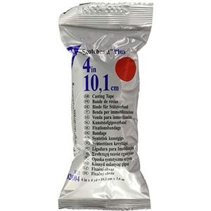 3M Scotchcast Plus Verband van glasvezel met watergeactiveerde polyurethaanhars, licht, robuust, ademend, rood, 10 cm x 3,65 m, 10 stuks