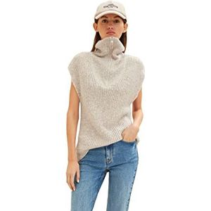 TOM TAILOR Denim Dames 1034309 Pullunder, 30224-Cloud Grey Melange, XS