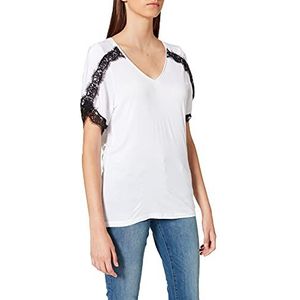 Kaporal T-shirt met kanten inzetstukken, paei voor dames, wit (Optwhi W11), S