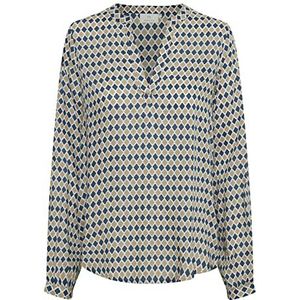 KAFFE Damesblouse met V-hals, regular fit, Orion blauw, 42