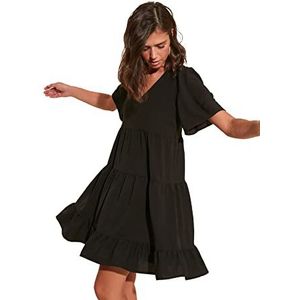 Trendyol Damesjurk met brede snit en zwart, maat 36