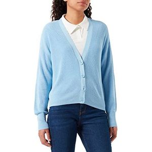 VERO MODA Dames Vmnewlexsun Ls Short V-hals Card Ga Noos Vest, Blue Bell., M