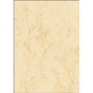 SIGEL DP397 gemarmerd karton/papier beige, A4, 50 vellen, motief aan beide zijden, 200 g - meer kleuren