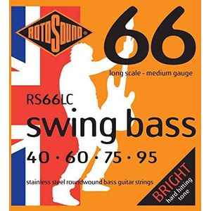 Rotosound snaren voor elektrische bas SWING 66 STAINLESS SETS 4-str. RS66LC Stainless Medium 40-95