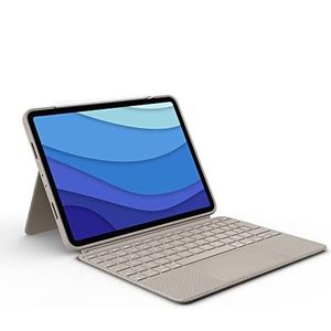 Logitech Combo Touch iPad Pro 11"" (1e, 2e, 3e, 4e generatie - 2018, 2020, 2021, 2022) Toetsenbordcase - afneembaar verlicht toetsenbord, click-anywhere trackpad - QWERTY - Zand