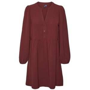 VERO MODA Vmemma Ls Lace Dress WVN Ga Noos Jurk, Fired Brick, M