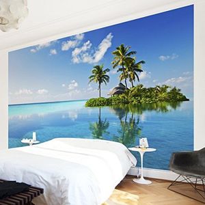 Apalis 98592 vliesbehang - Tropisch Paradijs - Fotobehang breed, vliesfotobehang wandbehang HxB: 320 x 480 cm blauw