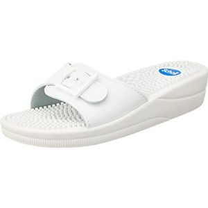 Scholl - New Massage Slippers - Wit - PVC - Waterdicht
