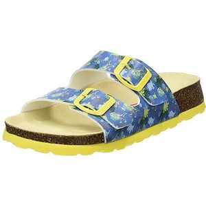 Superfit Pantoffels met voetbed voor jongens, Blauw Geel 8080, 28 EU