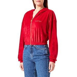 KENDALL & KYLIE K & K W Velour Zipper Hoody KKW3711651 Hooded Sweatshirt, Bloody Red, S Vrouwen
