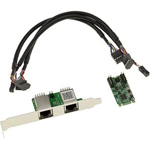 KALEA-INFORMATIQUE M.2 netwerkcontroller kaart met 2 GIGABIT ethernet RJ45 LAN poorten voor PCIe M2 poorten, M of B+M toetsen - Dual Chipset RealtekRTL8111H