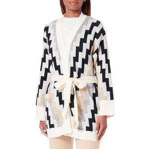 aleva Dames open gebreide cardigan 15525118-AL04, wolwit meerkleurig, XL/XXL, wolwit, meerkleurig, XL/XXL