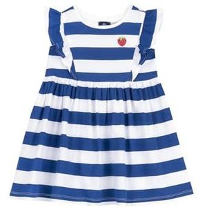 Chicco, Meisjesjurk met korte mouwen, van zacht katoen, ontworpen in Italië, meisjeskleding, cadeau-ideeën voor meisjes, Blauw, 12 Jaar