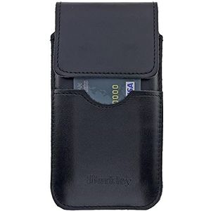 Burkley Heuptas voor Samsung Galaxy S9+ telefoonhoes holster beschermhoes geschikt voor Galaxy S9 Plus hoes met riemlus (verticaal/antiek zwart)