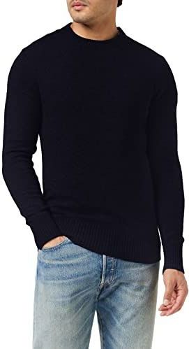 SCHOTT - Lance1 - Trui - Marineblauw - Wolmateriaal