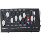 Ibiza - LC12DMX - 12 kanaals DMX controller in 2 pagina's van 6 kanalen - XLR uitgang - Zwart