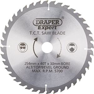Draper 38154 Expert TCT zaagblad 254X30mmx40T, Zilver, 254 x 30 mm