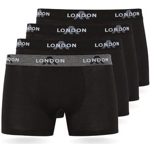 FM London Boxershorts voor heren, 8 stuks, met elastische tailleband, zachte boxershorts voor mannen met HyFresh-technologie ter bescherming tegen geurtjes, getailleerde hipster-boxershorts voor
