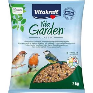 VITAKRAFT - Zaadmix voor tuinvogels - Vogelvoer voor alle seizoenen - 2 kg zak
