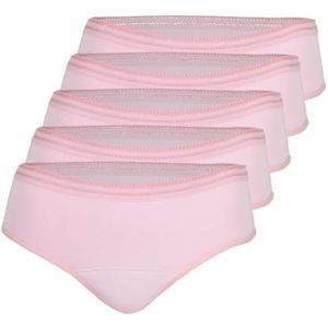 Athena Regels, set van 5 slipjes, menstruatieslips voor dames, Vintage roze, S