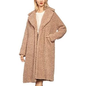 APART Fashion Teddycoat jas voor dames, Beige (Beige Beige), 46