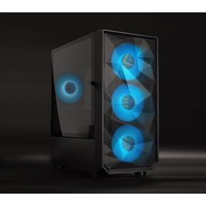 Seizure TQGCC901-B Mini Gaming Towerbehuizing in zwart, ontwikkeld voor een superieure gaming-ervaring met robuuste structuur en moderne esthetiek - ideaal voor liefhebbers