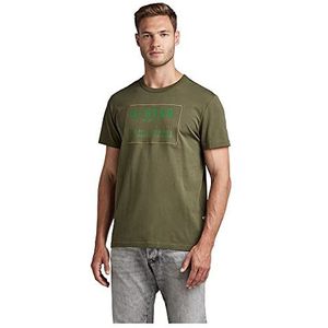 G-STAR RAW Heren Applique Multi Technique T-shirt, groen (Shadow Olive 336-B230), S, groen (Shadow Olive 336-B230), S