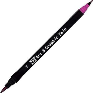 ZIG Art en Graphic Twin Tip Brush Marker Pen 061 Paars