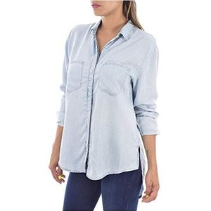 Calvin Klein Jeans Dames Regular Fit Blouse Archway Shirt GHBLT, blauw (Ghost Blue Tencel 618)., XL