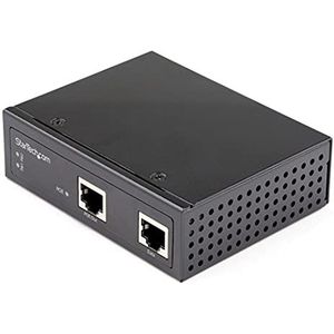 StarTech.com Industriële Gigabit PoE Injector - Hoge snelheid/Hoge Macht 90W - 802.3bt PoE++ 48V-56VDC DIN Rail UPoE/Ultra Power over Ethernet Injector Adapter -40C tot+75C Rugged (POEINJ1G90W)