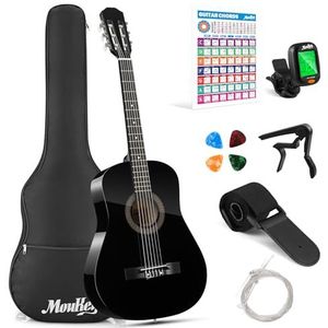 Moukey Basswood 38 Inch beginner klassieke praktijk gitaar gradatie roze