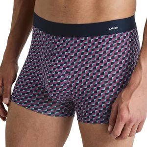 Calida Cotton Code Design Boxershorts voor heren, zachte elastische tailleband, Mulberry Red, 58-60