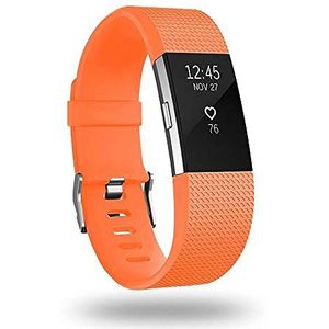 Reservebandjes voor Fitbit Charge 2, reserveband voor zachte accessoires, Fitbit Charge 2 (5,5-6,7 inch), oranje