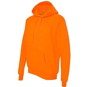 Hanes Heren EcoSmart Hoodie, Midweight Fleece, Pullover Hooded Sweatshirt, Veiligheid Oranje, XL