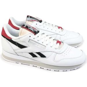 Reebok Classic Leather uniseks-volwassene Sneaker,FTWWHT/CBLACK/VECTRED,42 EU