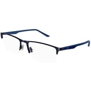 Puma INTNL PU0373O-002 58 Metal Optical Frame, Matte Solid Bluette, Matte Solid Bluette, 58