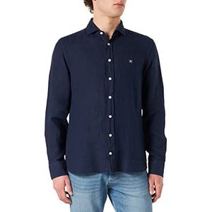 HACKETT LONDON Heren Garment Dyed Linen KS Shirt, 135ORANGE, M