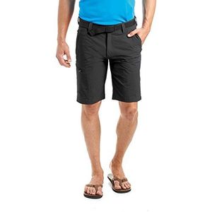 Maier Sports Huang heren wandelbroek, outdoorshort met geïntegreerde riem, trekkingbroek