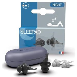 EarSonics SLEEPAD Gehoorbescherming om te slapen, oordopjes om te slapen, extra zacht en thermoreactief voor meer comfort, Duo Pack 2 paar herbruikbaar