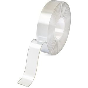 EMOS - Dubbelzijdig acryltape - herbruikbare nano-tape - afneembare plakstrip - sterke hechting en duurzaamheid zonder boorgaten - transparant - 3 cm breed, 3 m lang