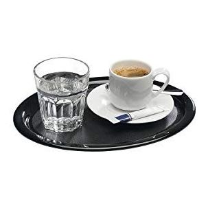 APS 84251 dienblad koffiehuis, 26 x 20 cm, hoogte 1,5 cm, melamine, zwart