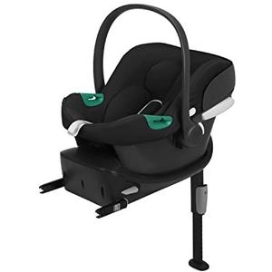 CYBEX 521004431 Aton B2 i-Size Autostoeltje met Base One voor baby's, max. 13 kg, incl. ISOFIX-basis en inlegkussen voor pasgeborenen, geschikt voor SensorSafe,Volcano zwart